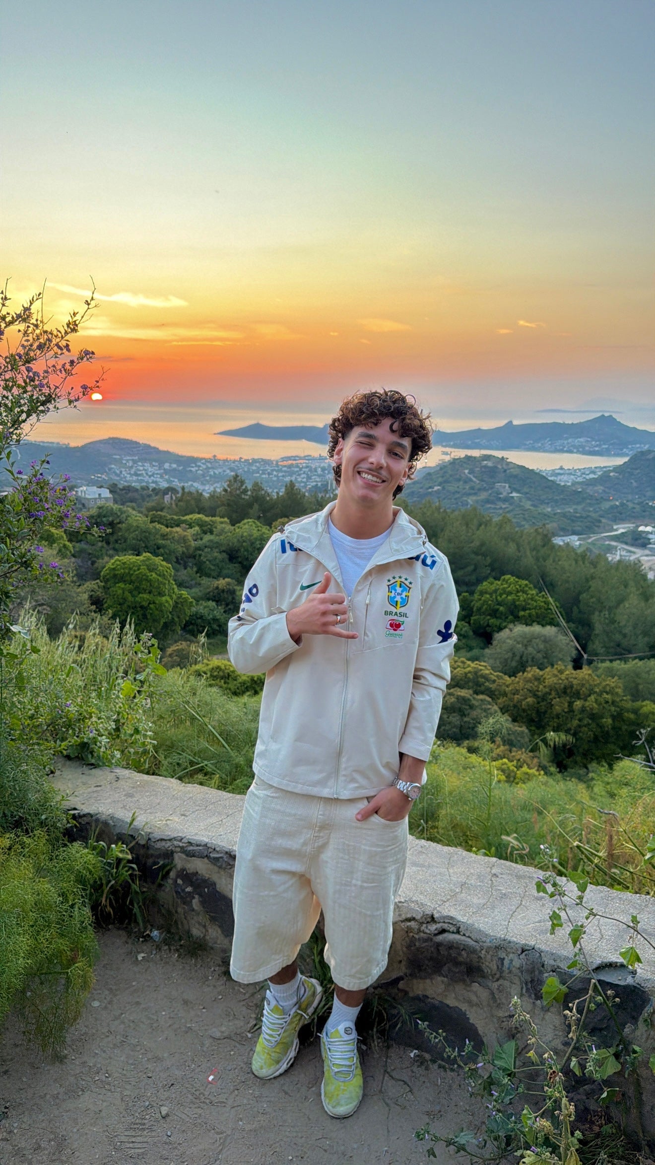 Veste imperméable Brésil beige – vue de dos