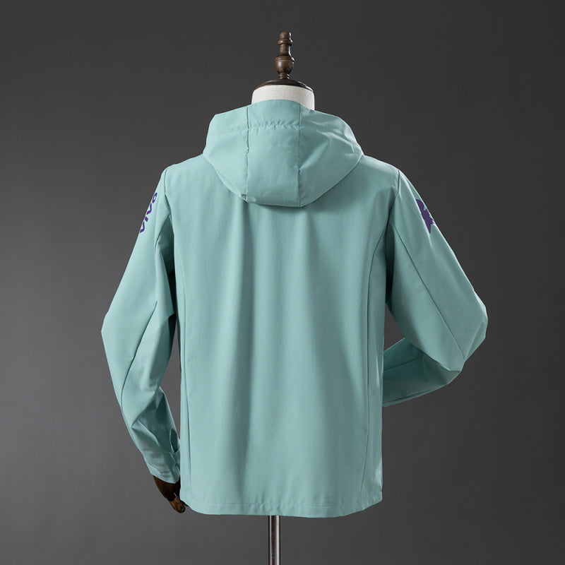 Veste imperméable Brésil vert menthe – portée