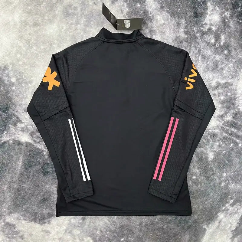 Pull zippé Brésil noir – vue de dos