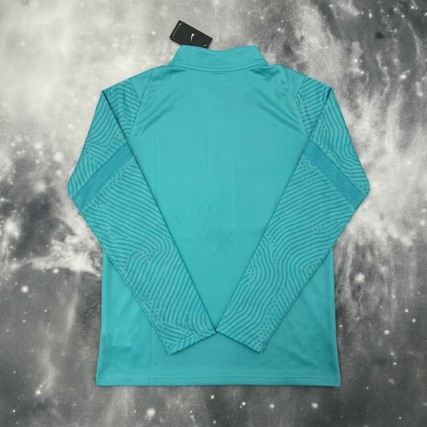 Pull zippé Brésil bleu turquoise – vue de dos